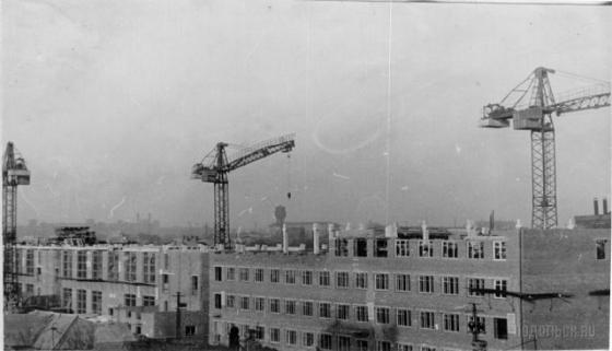Строительство завода  "Микропровод ", 1958 год . 