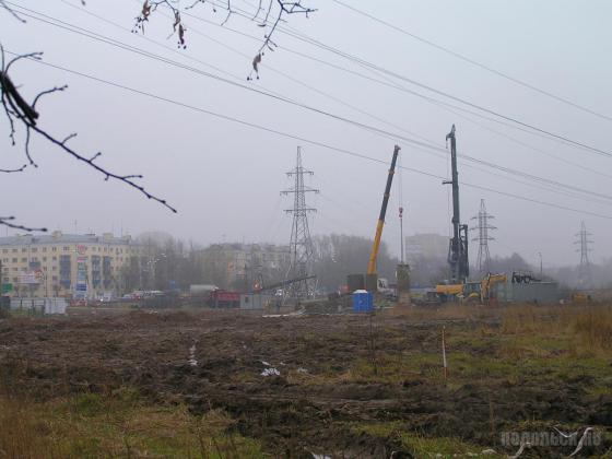 Строительство эстакады в Климовске 3.11.13 
