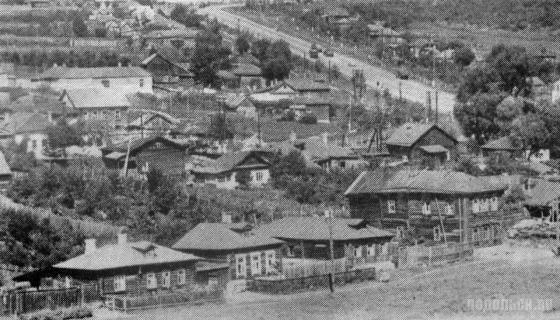 Подольск, 1948 год. Вид со стороны Дома-музея В.И.  Ленина  